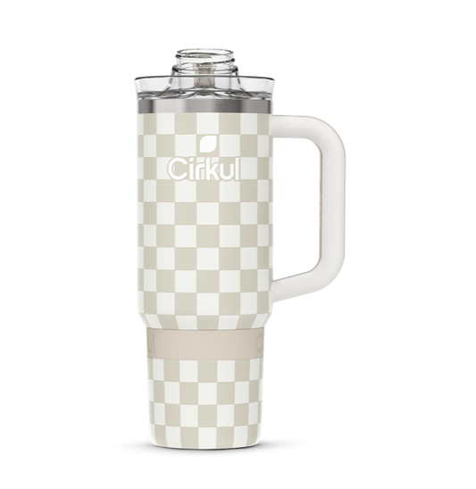 Limited Edition: 30oz. Taupe Tartan Travel StrawSip™ Tumbler 3CBK